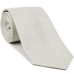 {[en]:White Grenadine Grossa Silk Tie