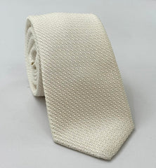 White Grenadine Grossa Silk Tie GGT-24