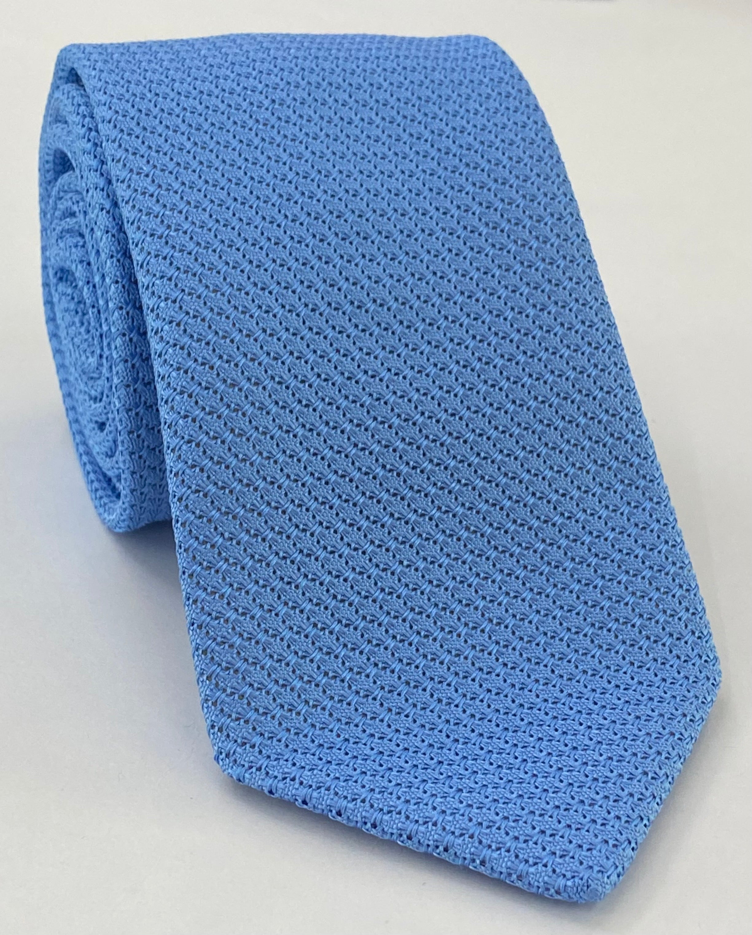 ライトオックスフォードブルー グレナディン・グロッサ シルクネクタイ #GGT-36