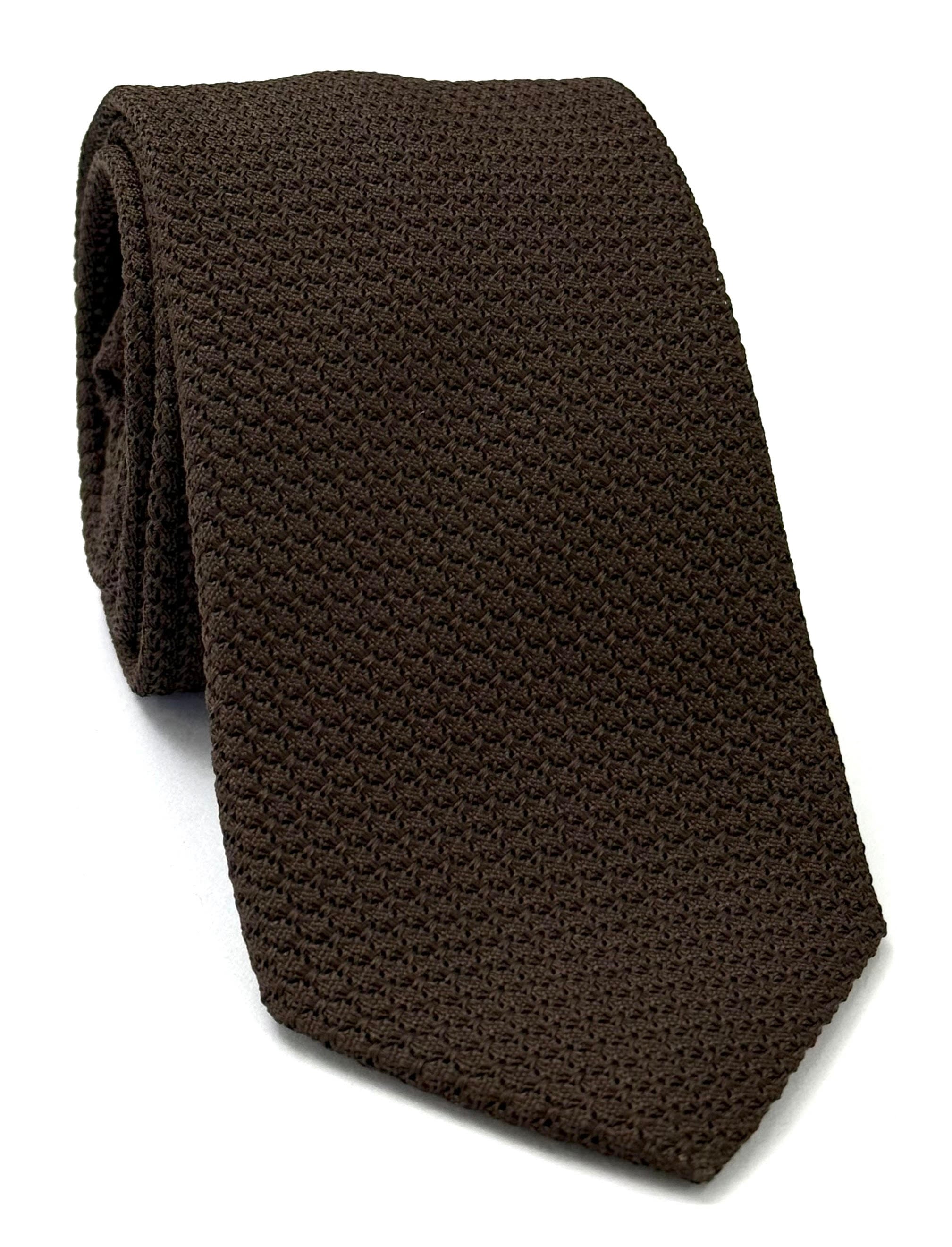 Bitter Chocolate Grenadine Grossa Silk Tie GGT-6