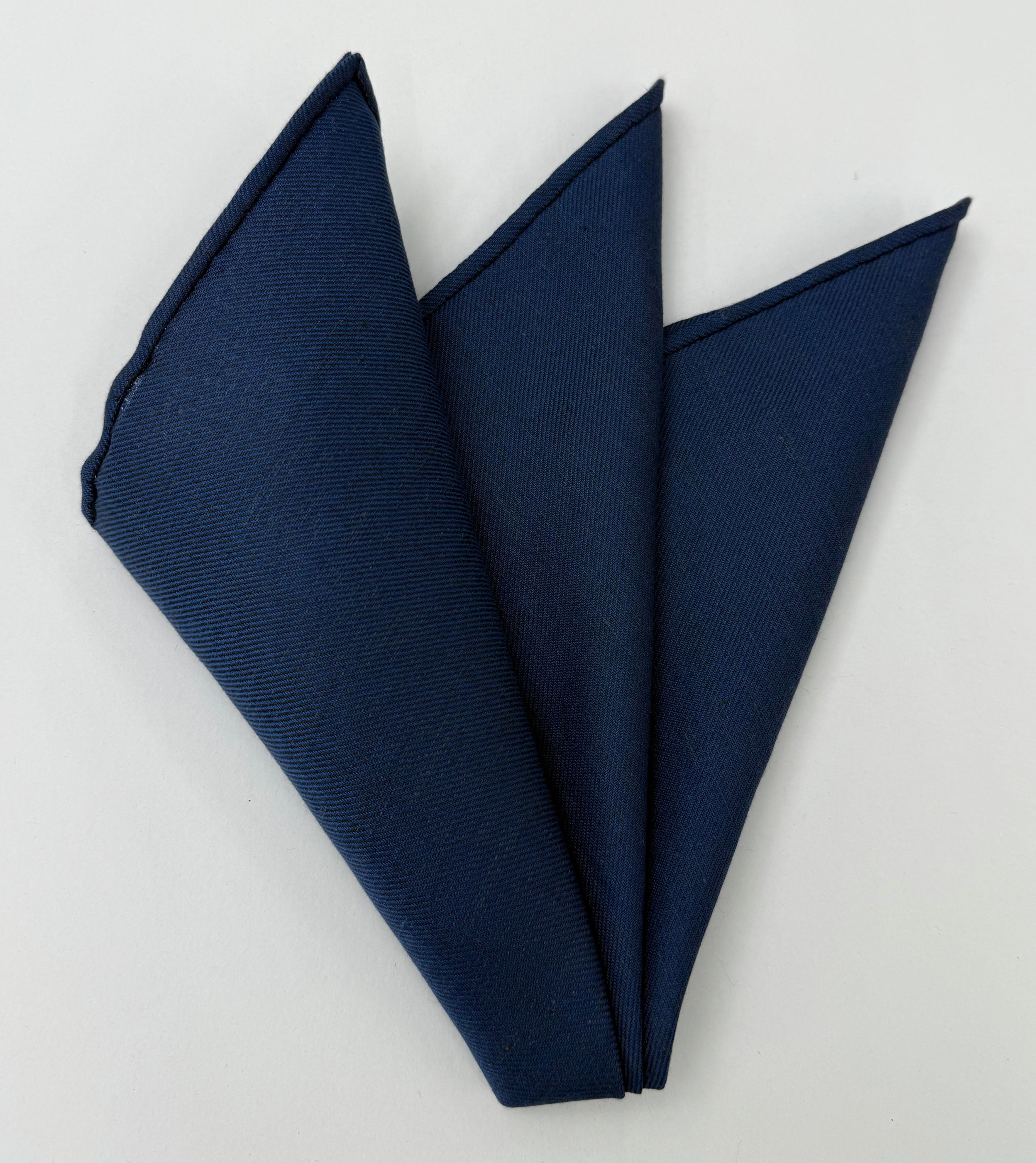 Navy Blue Linen/Cotton Silk Pocket Square GLCP-1