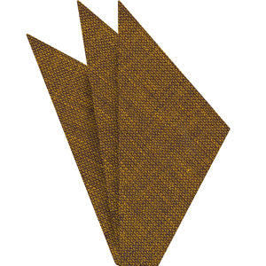 {[en]:Dark Gold (Yellow Gold & Midnight Blue) Linen Pocket Square