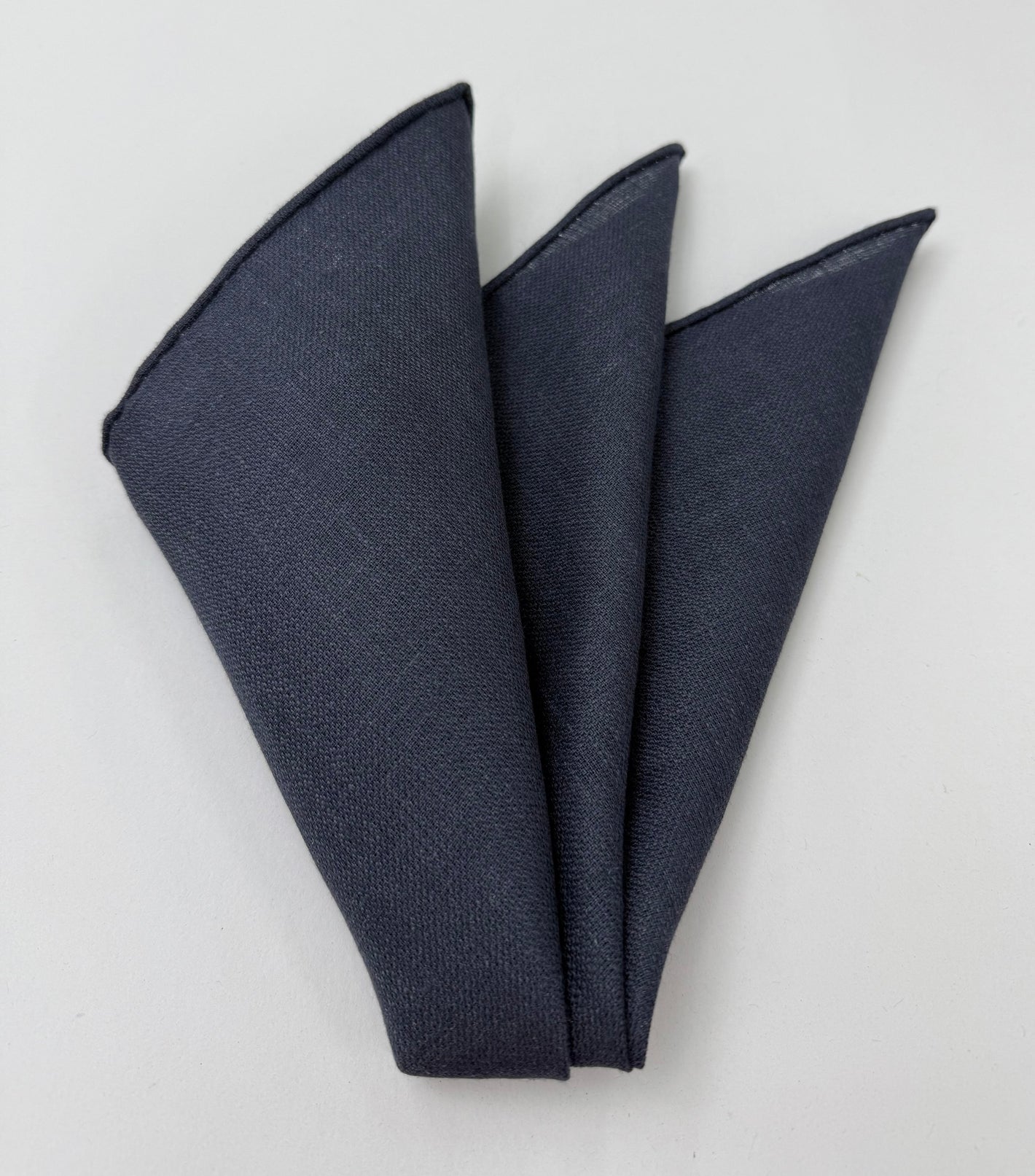 Midnight Blue Linen Pocket Square #GLP-1