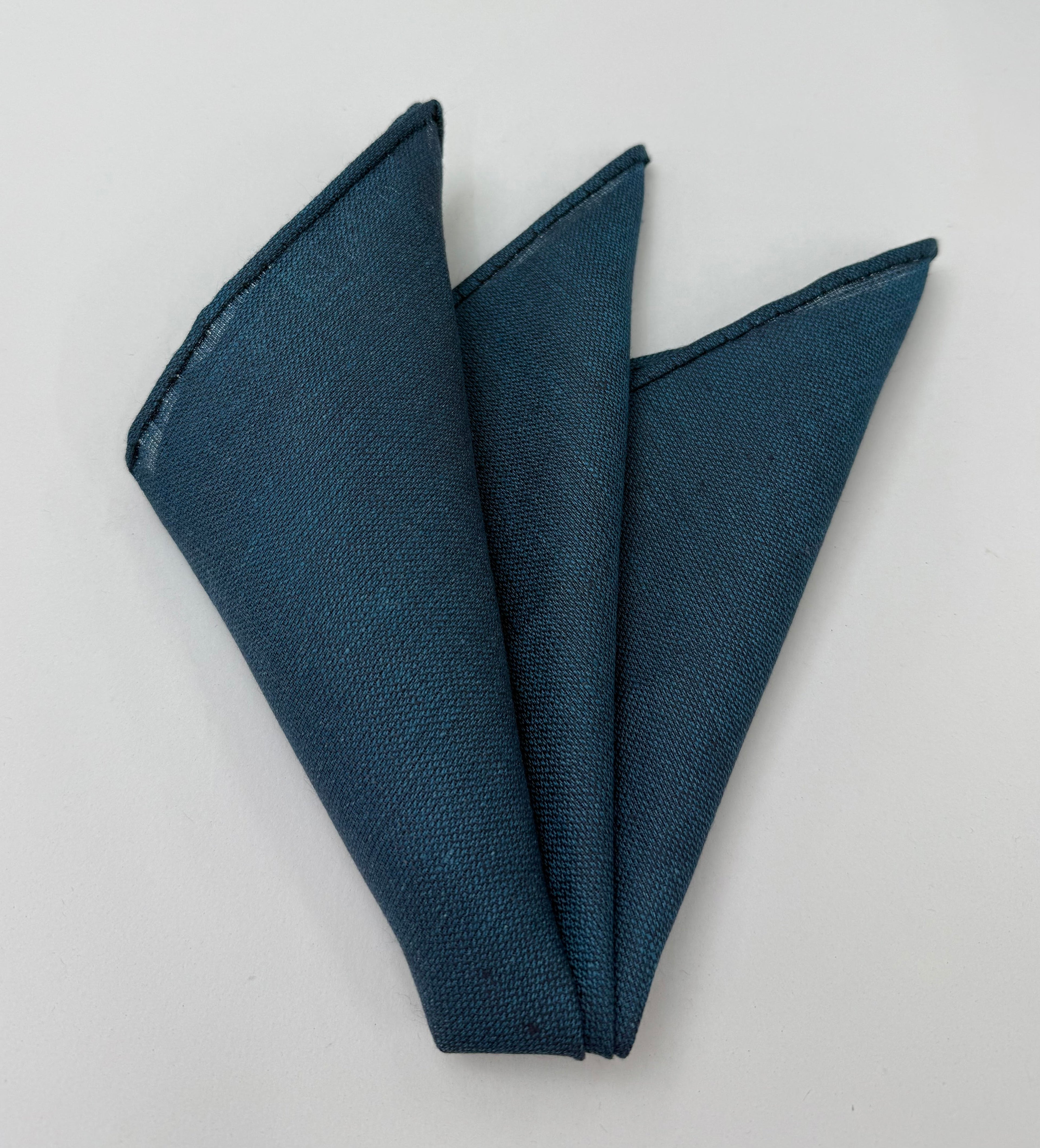 다크 터콰이즈 린넨 포켓 스퀘어 GLP-4