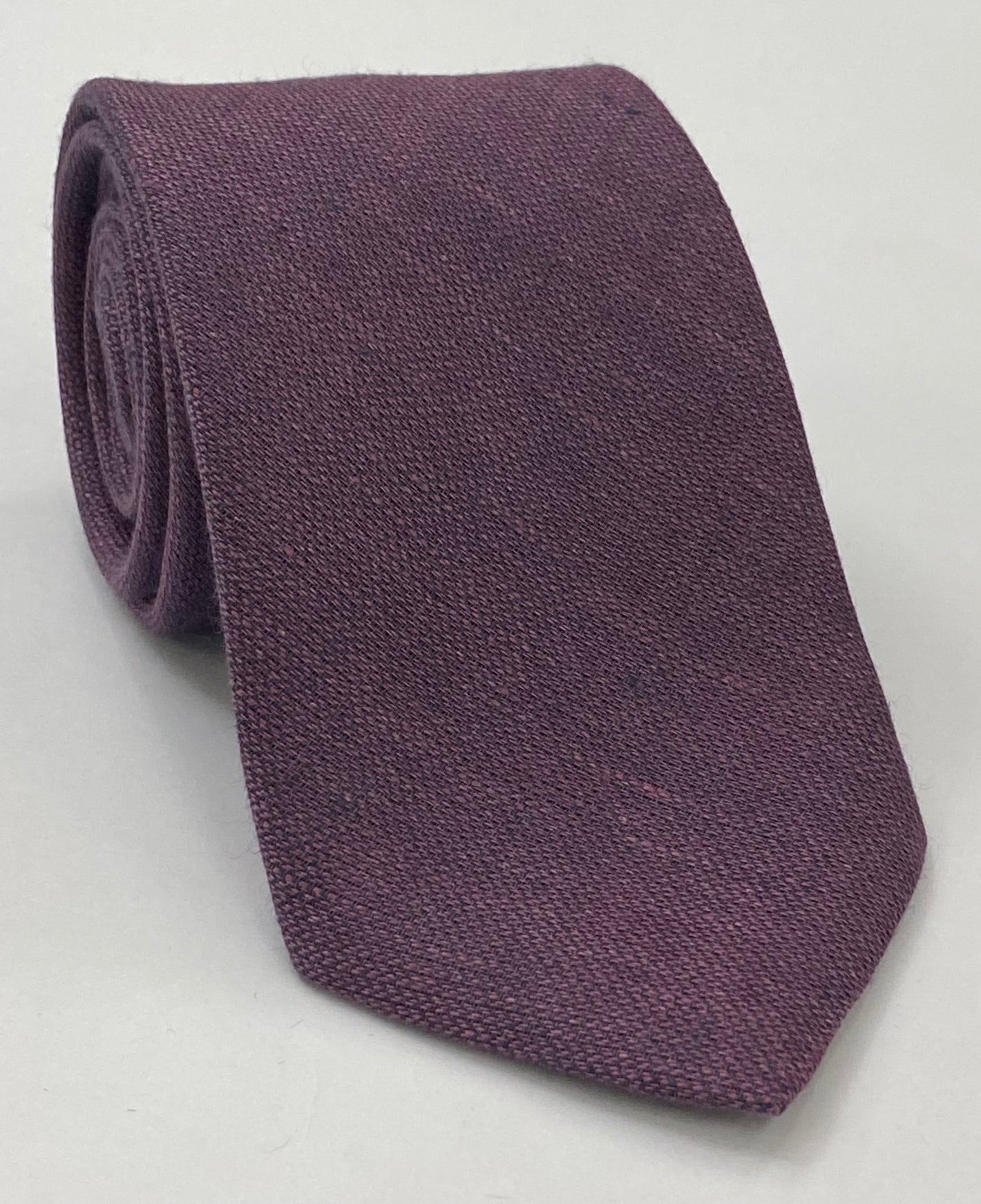 Plum (Purple & Midnight Blue) Linen Tie GLT-2