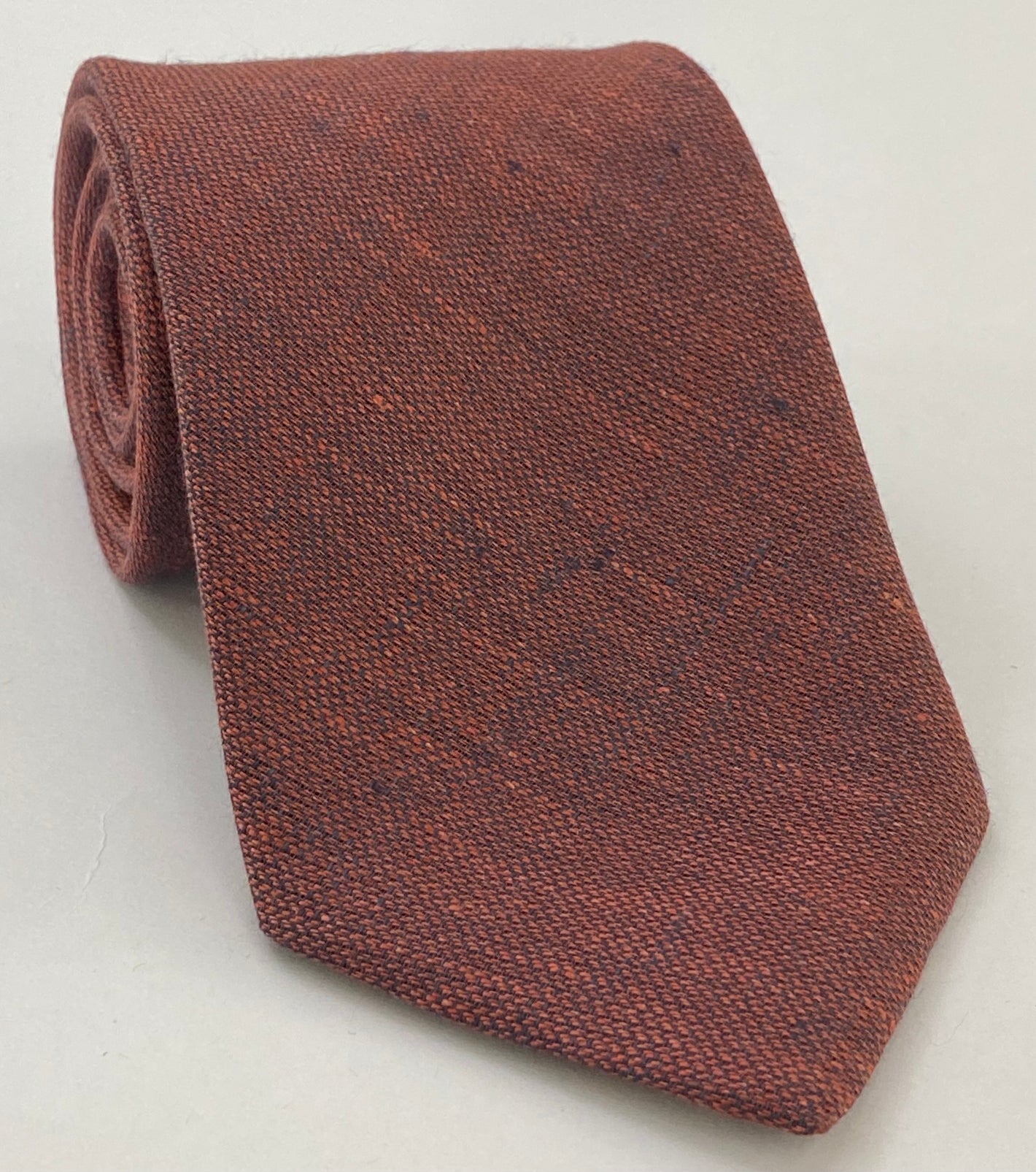 Dark Burnt Orange (Burnt Orange & Midnight Blue) Linen Tie GLT-3