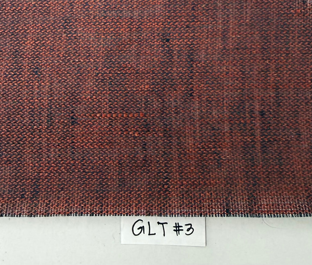 深燒橙色與午夜藍雙色亞麻領帶 GLT-3