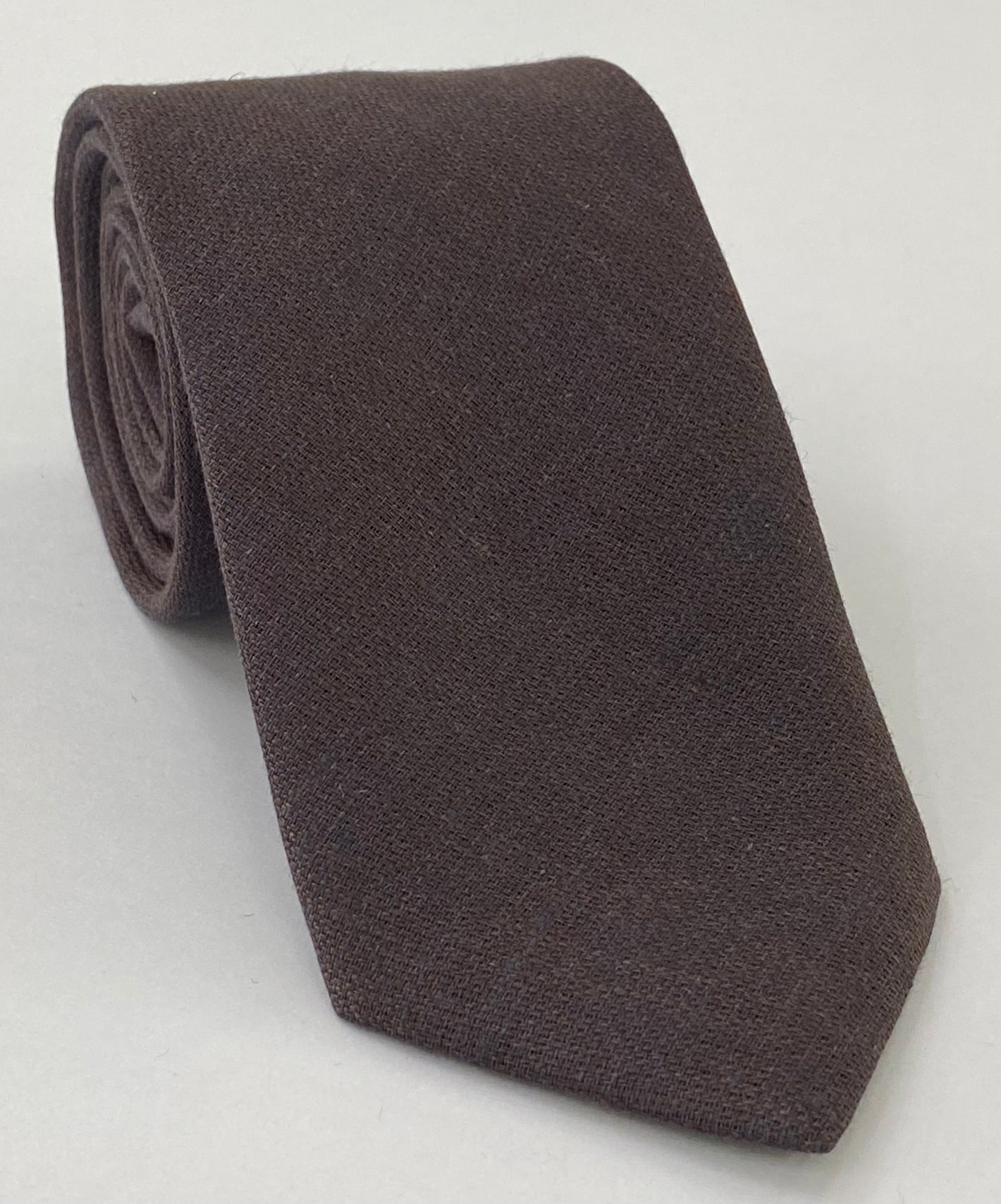 Dark Chocolate (Chocolate & Midnight Blue) Linen Tie GLT-6