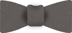Gray Piccola Grenadine Silk Bow Tie GPBT-13