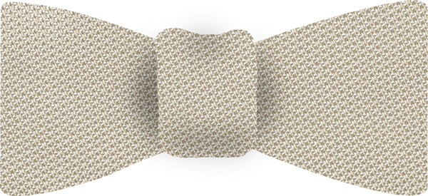 {[en]:Dark Off White Piccola Grenadine Silk Bow Tie