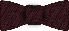 Burgundy Piccola Grenadine Silk Bow Tie #GPBT-3