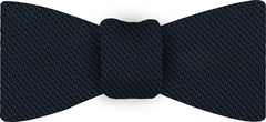 Navy Blue Piccola Grenadine Silk Bow Tie GPBT-8