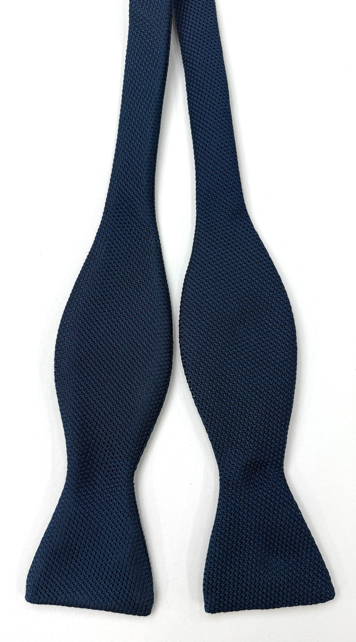 Navy Blue Piccola Grenadine Silk Bow Tie GPBT-8