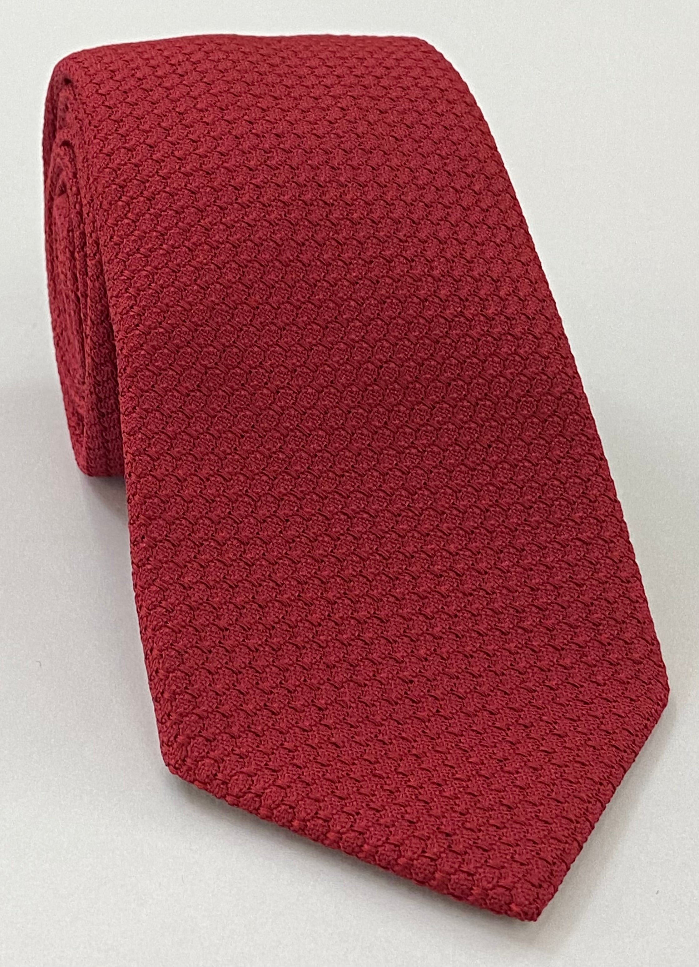 Red Prometeo Grenadine Silk Tie #GPMT-1