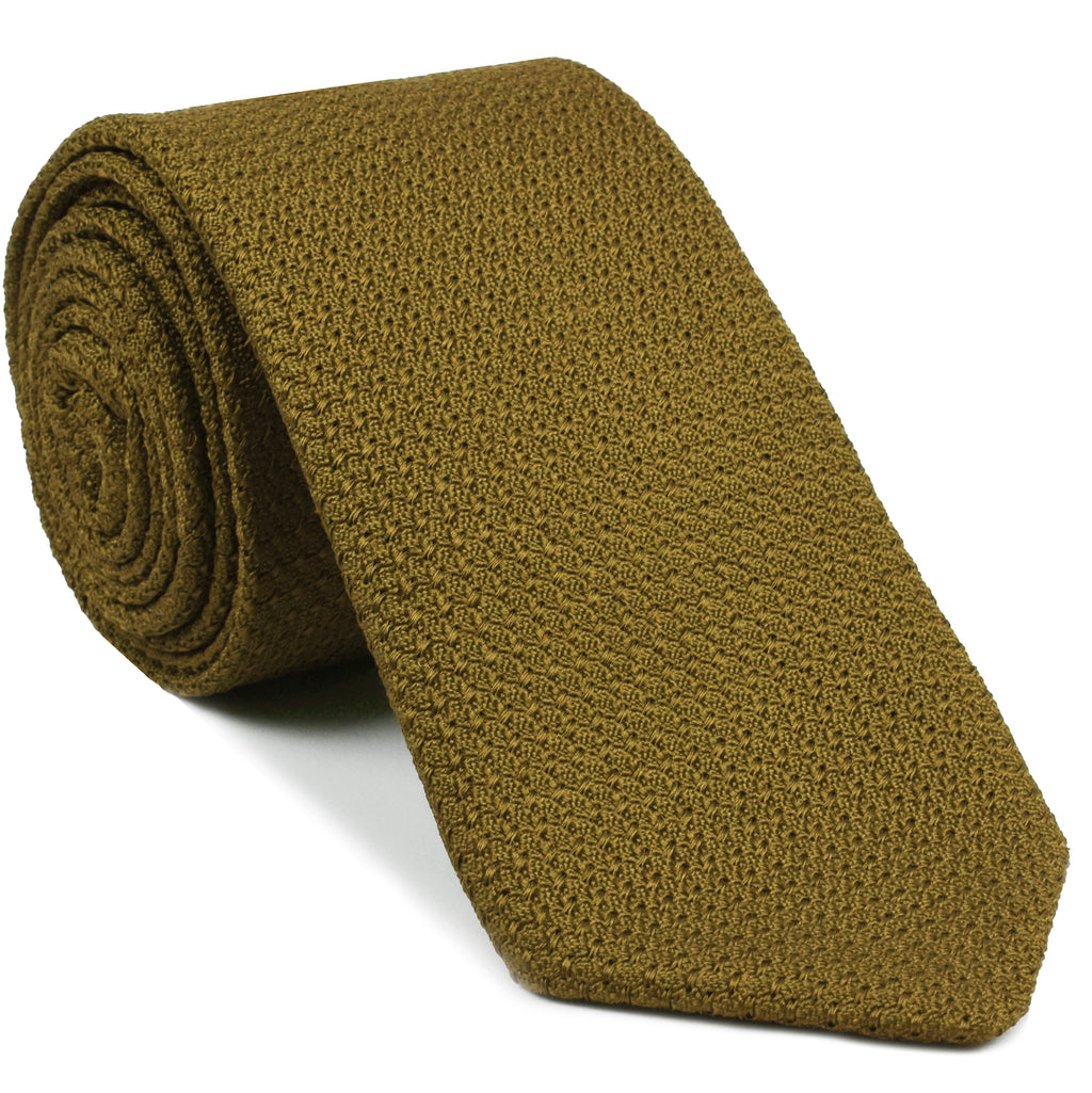 {[en]:Dark Sienna Prometeo Grenadine Silk Tie