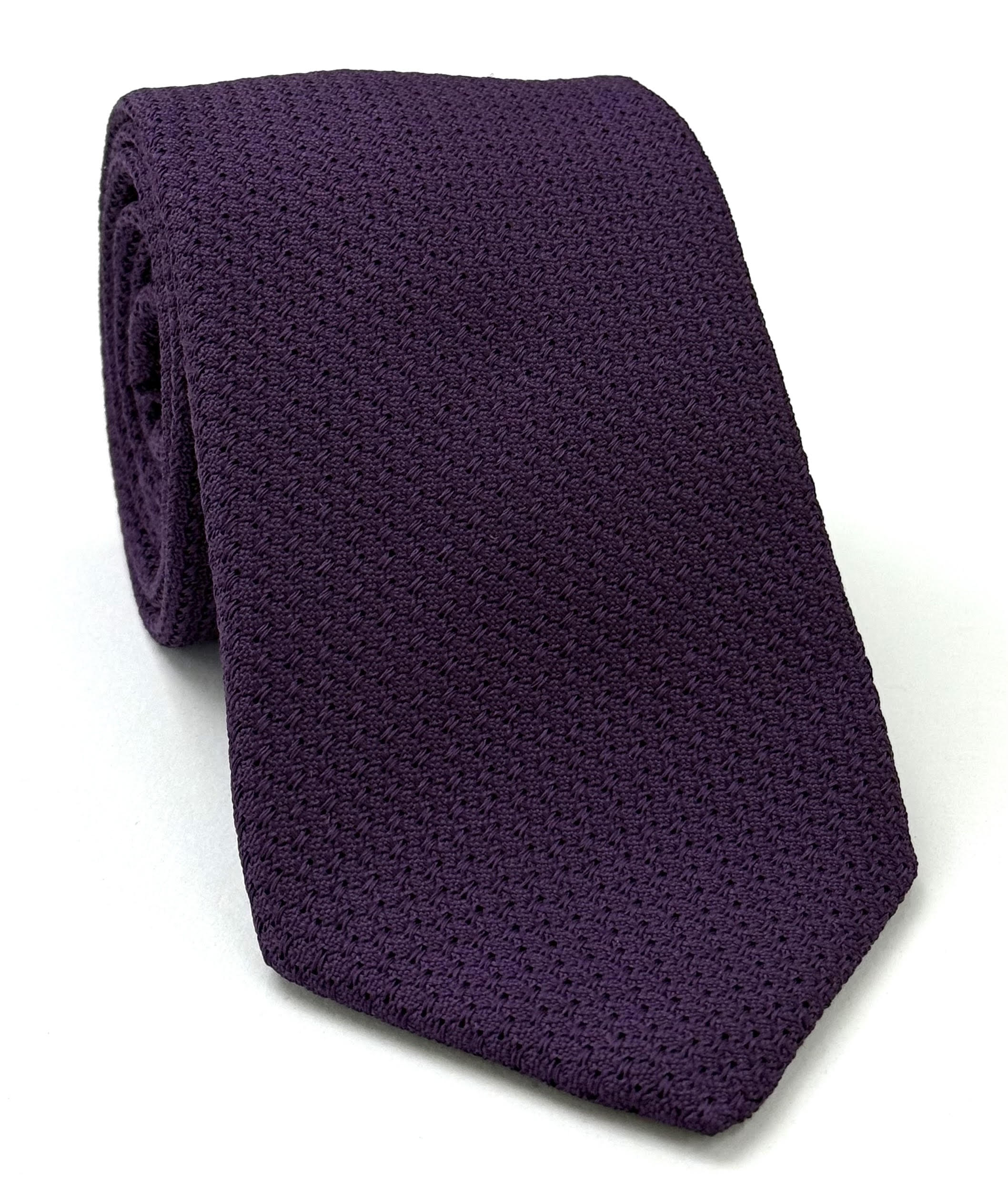 Dark Purple Prometeo Grenadine Silk Tie GPMT-24