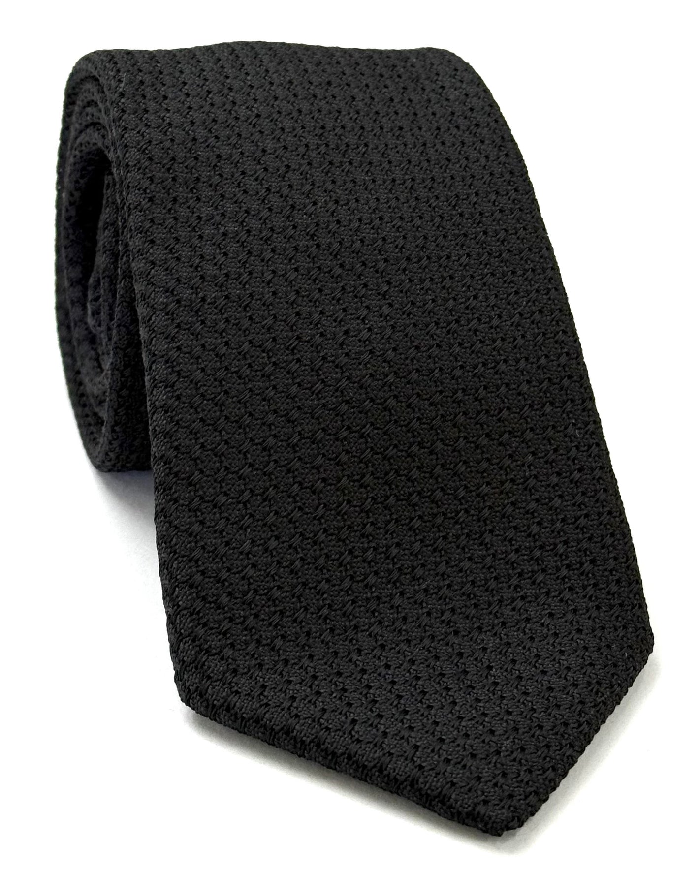 Black Prometeo Grenadine Silk Tie GPMT-5