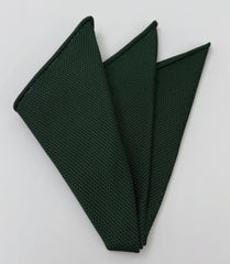 Forest Green Piccola Grenadine Silk Pocket Square 11