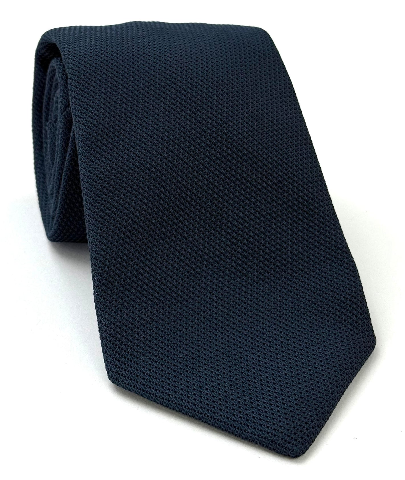 深海軍藍 Piccola 石榴紗絲綢領帶 GPT-22