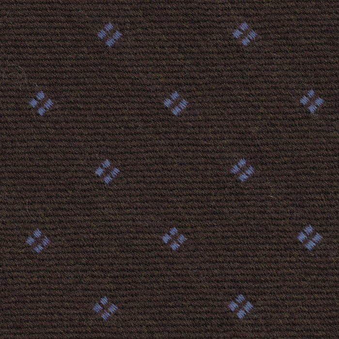 {[en]:Sky Blue on Camel Pattern Wool Pocket Square