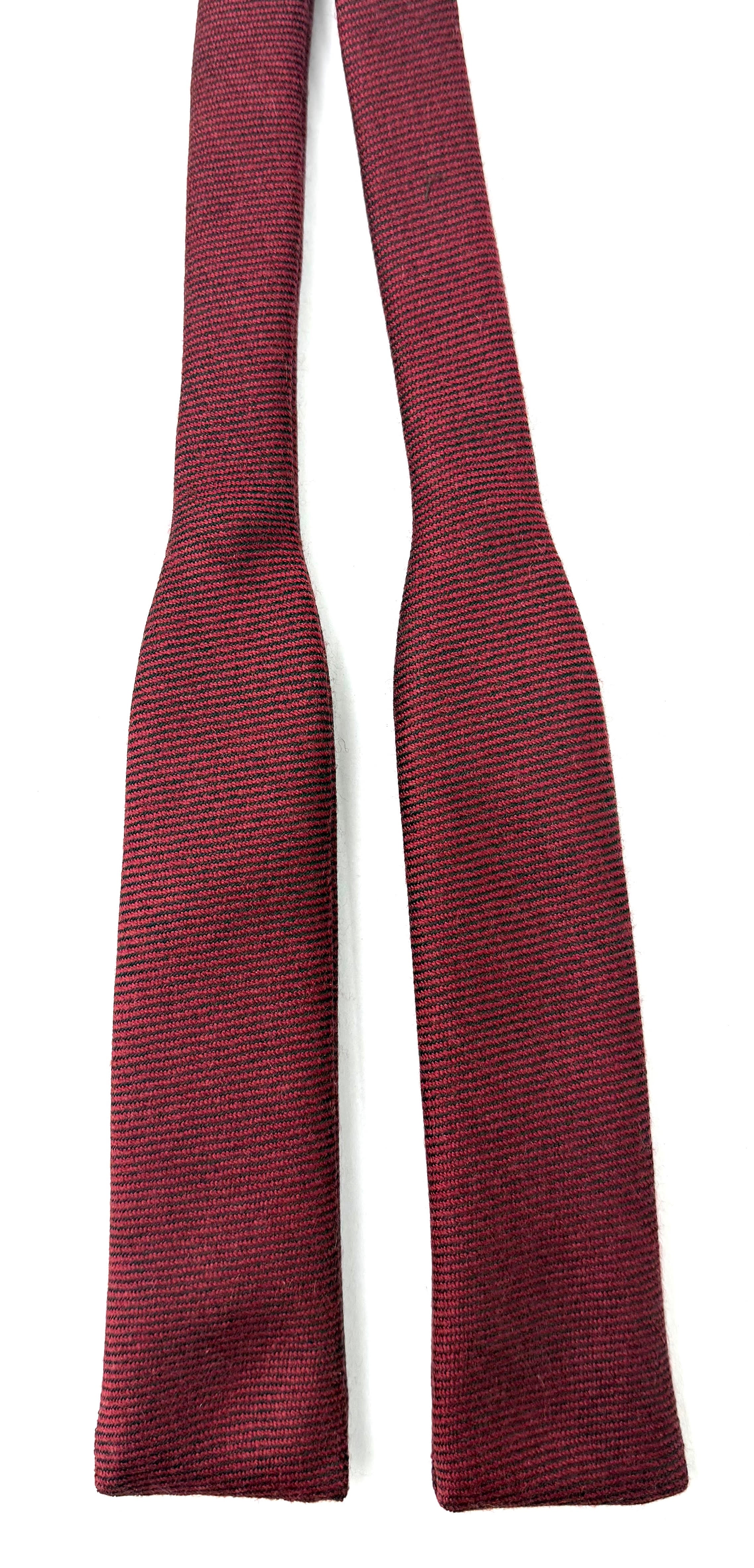 Dark Red Wool/Silk Bow Tie GWSBT-2