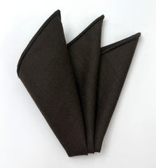 Dark Chocolate Wool/Silk Pocket Square GWSP-12