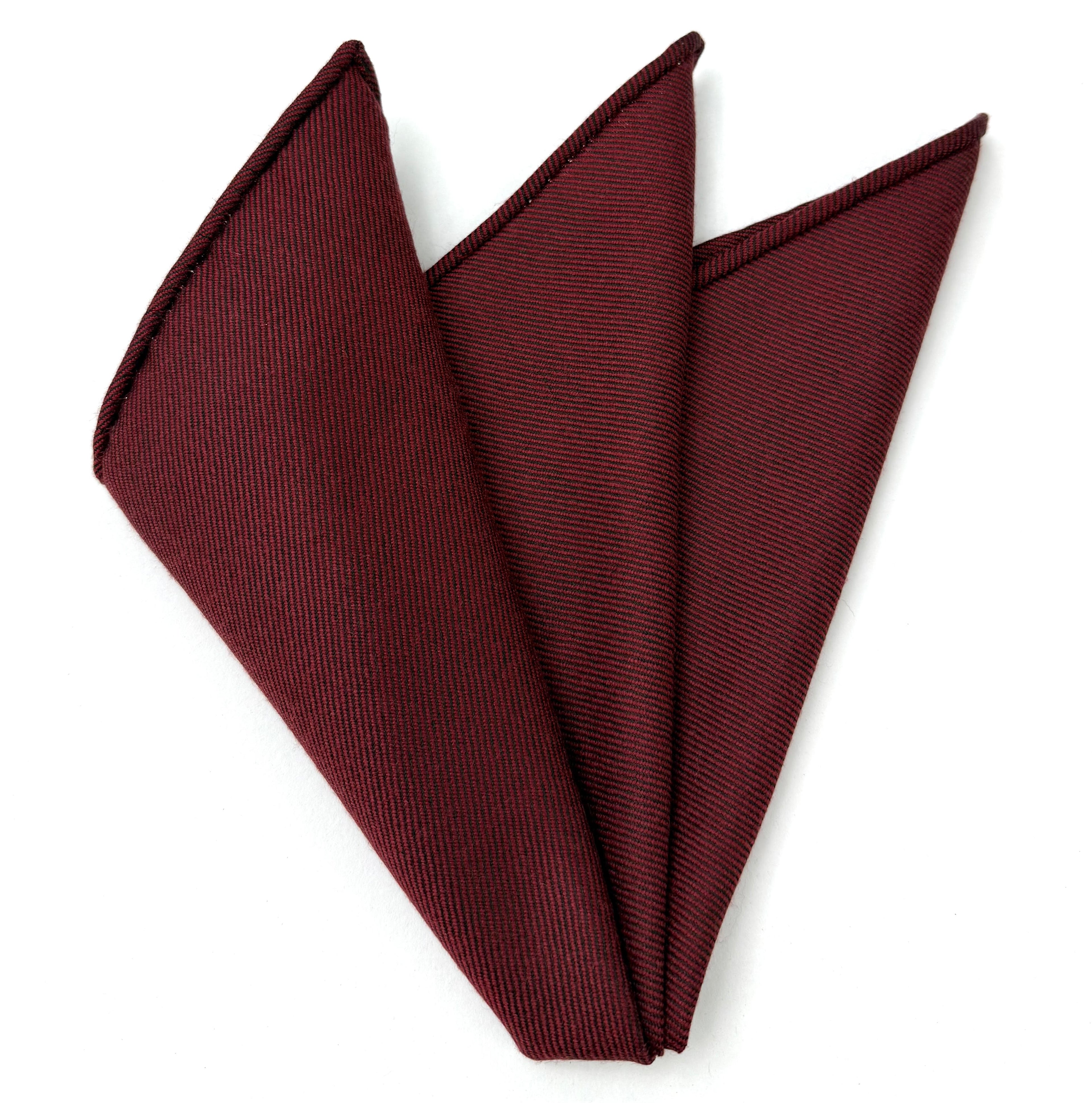 다크 레드 울/실크 포켓 스퀘어 #GWSP-2