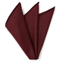 Dark Red Wool/Silk Pocket Square GWSP-2