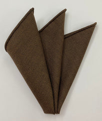 Chocolate Wool/Silk Pocket Square GWSP-3