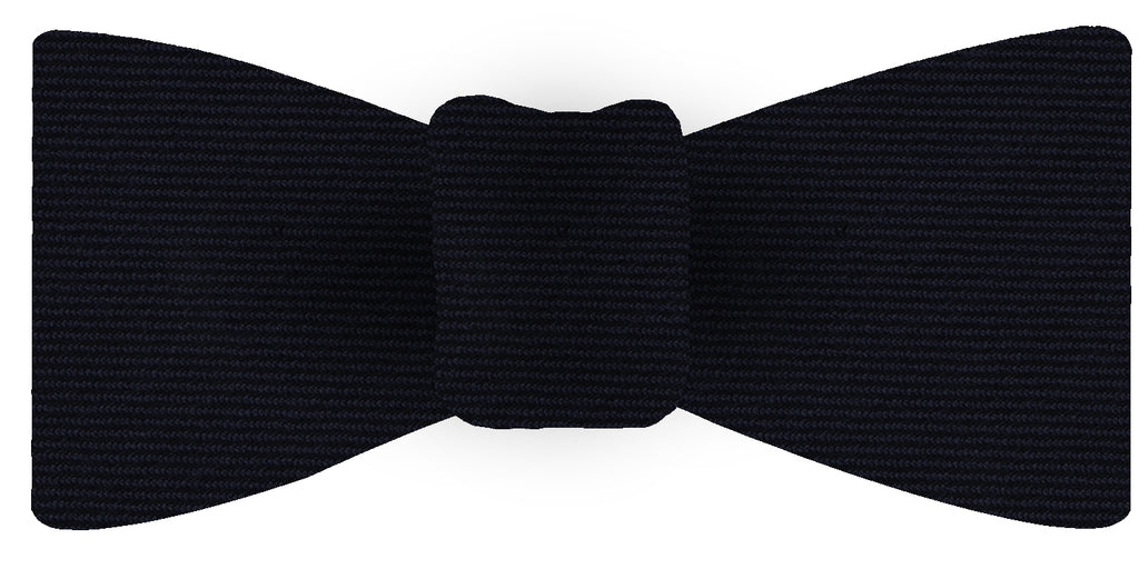 {[en]:Midnight Blue Wool/Silk Bow Tie