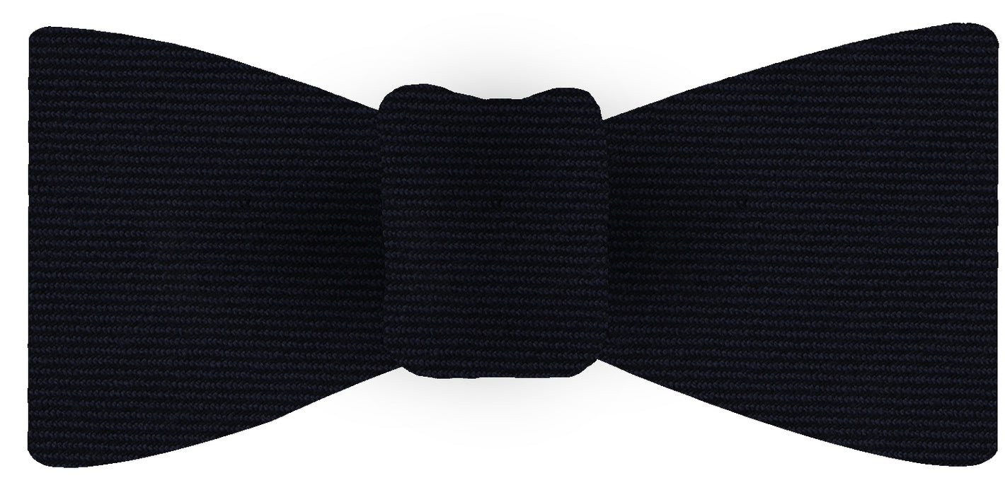 {[en]:Midnight Blue Wool/Silk Bow Tie