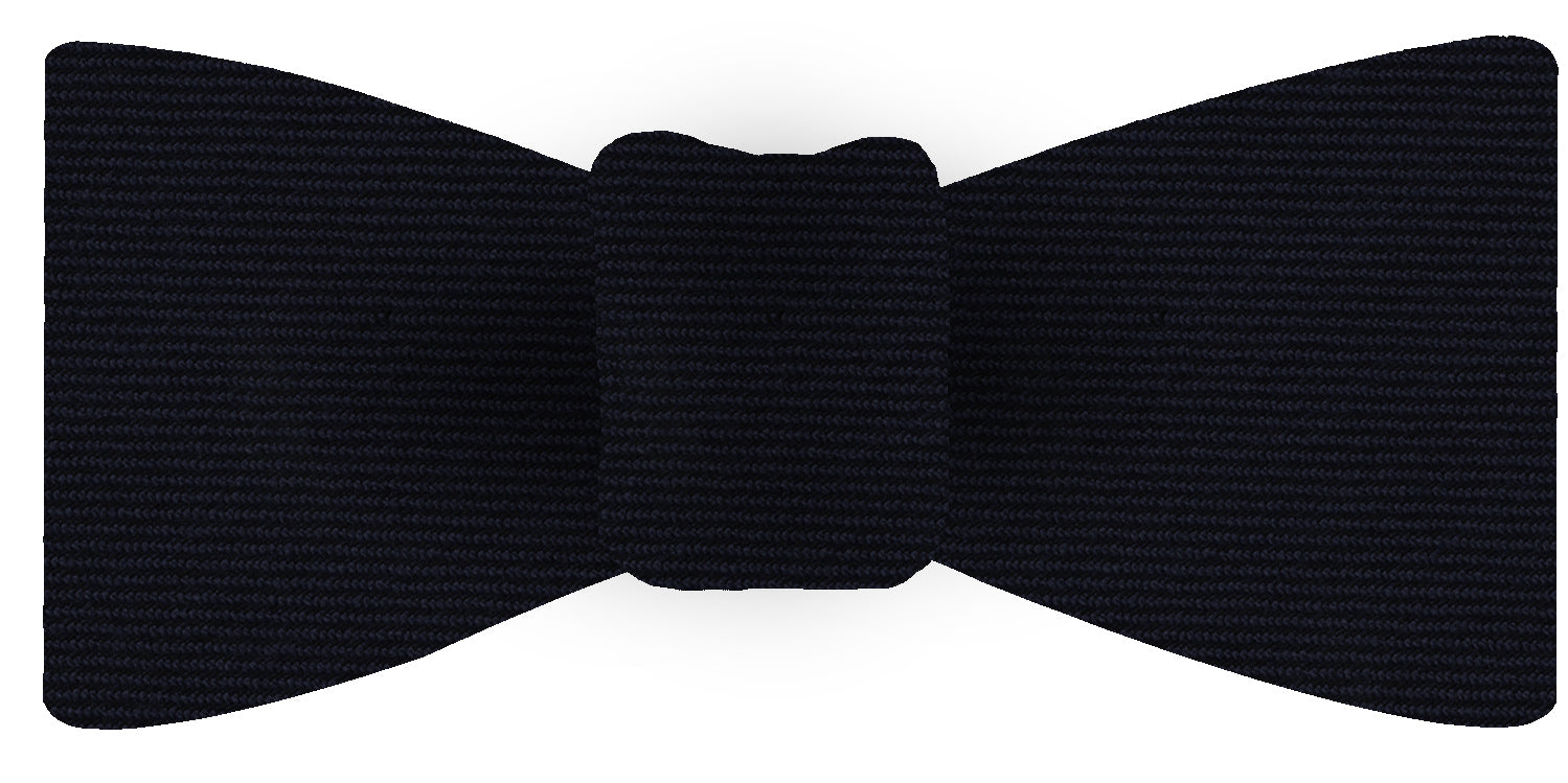 {[en]:Midnight Blue Wool/Silk Bow Tie