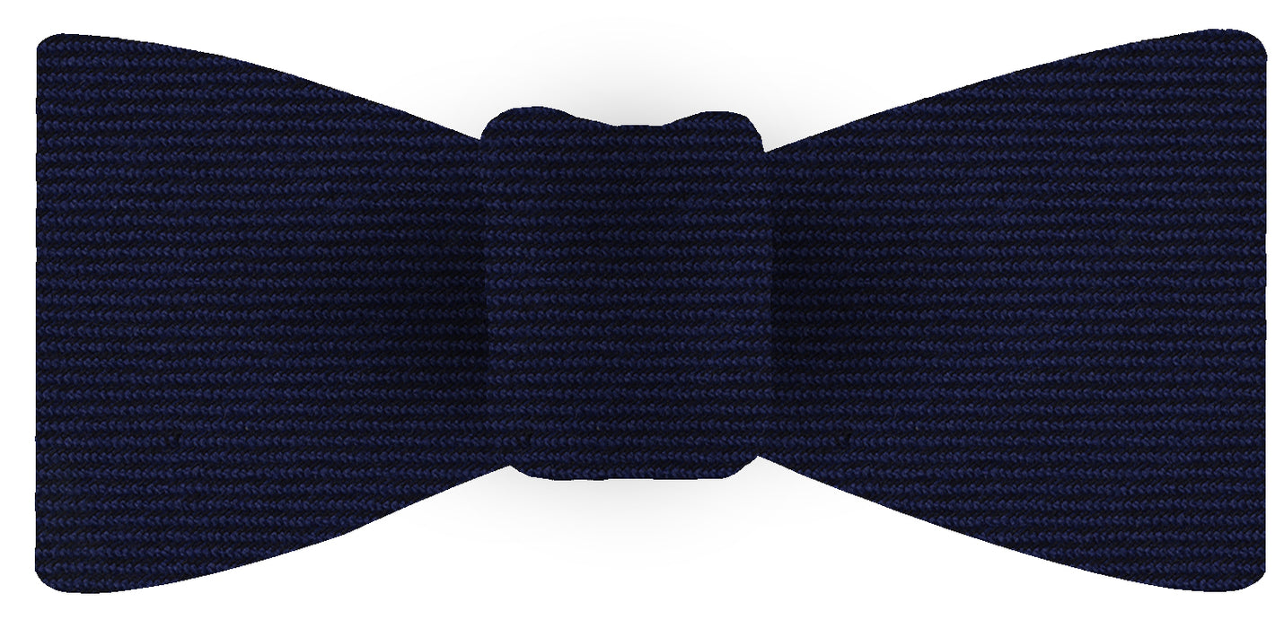 {[en]:Navy Blue Wool/Silk Bow Tie