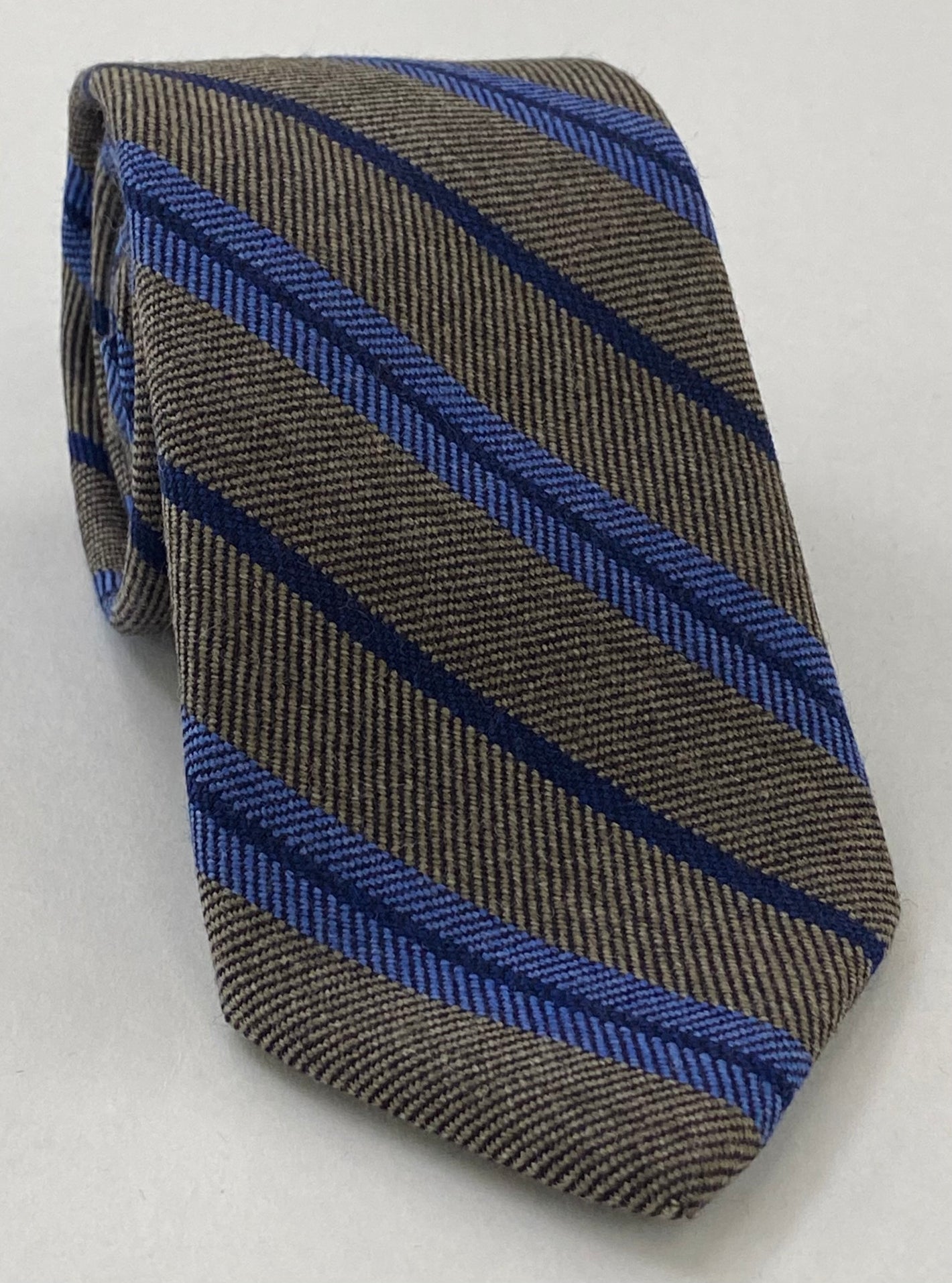 네이비 블루 울/실크 타이 GWST-10