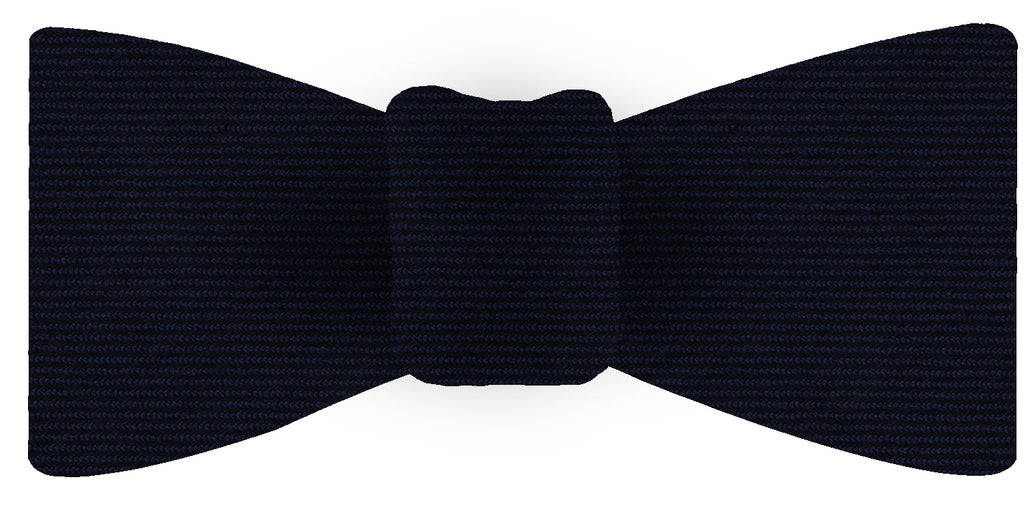 {[en]:Dark Navy Blue Wool/Silk Bow Tie