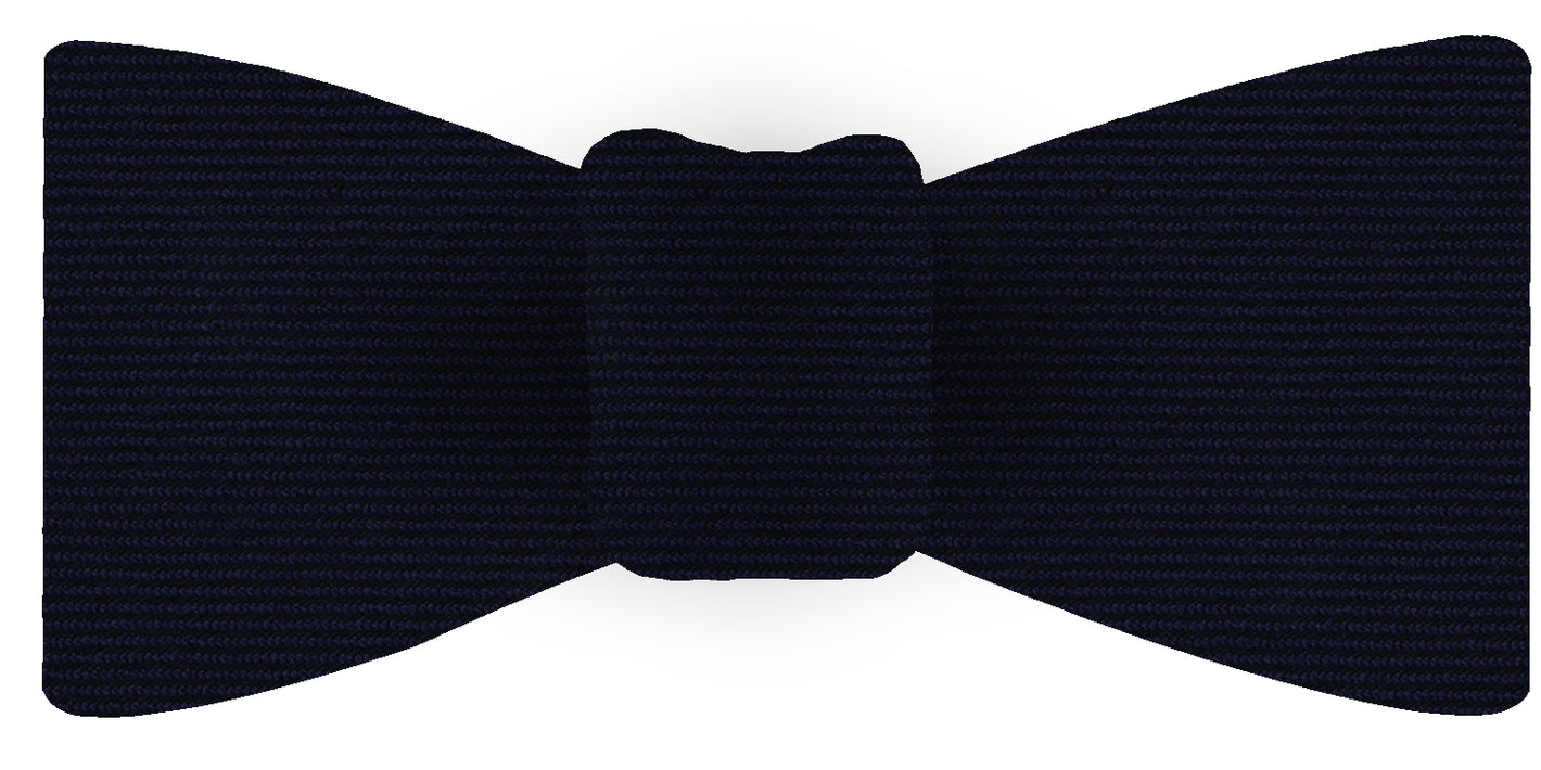 {[en]:Dark Navy Blue Wool/Silk Bow Tie