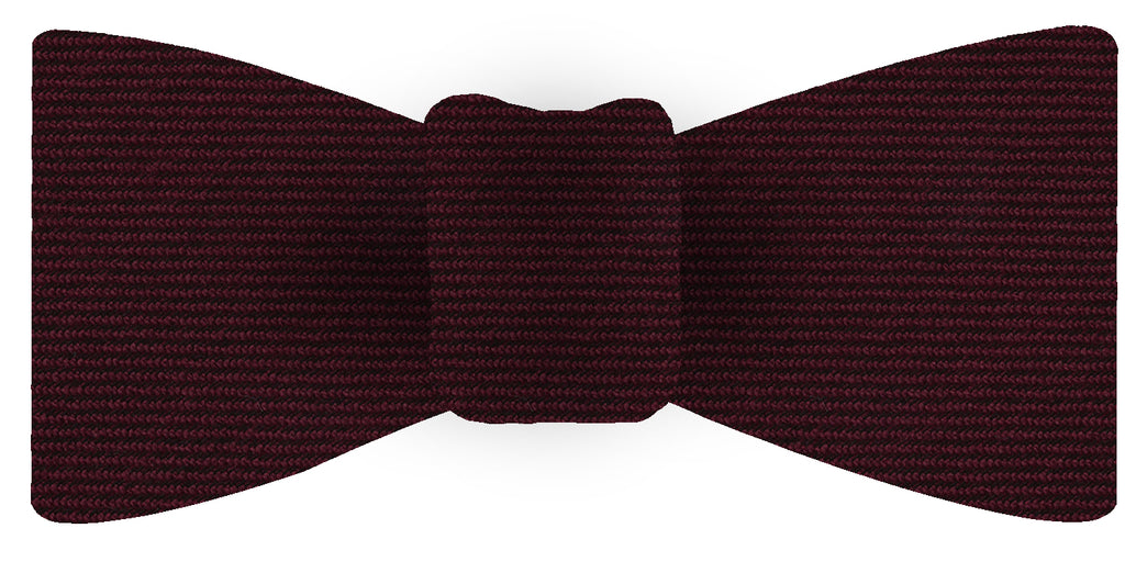 {[en]:Burgundy Wool/Silk Bow Tie