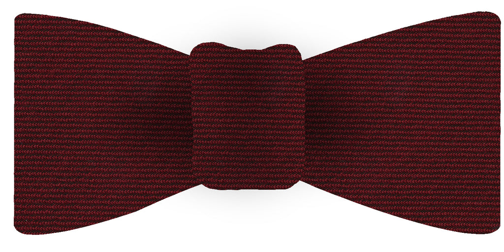 {[en]:Dark Red Wool/Silk Bow Tie