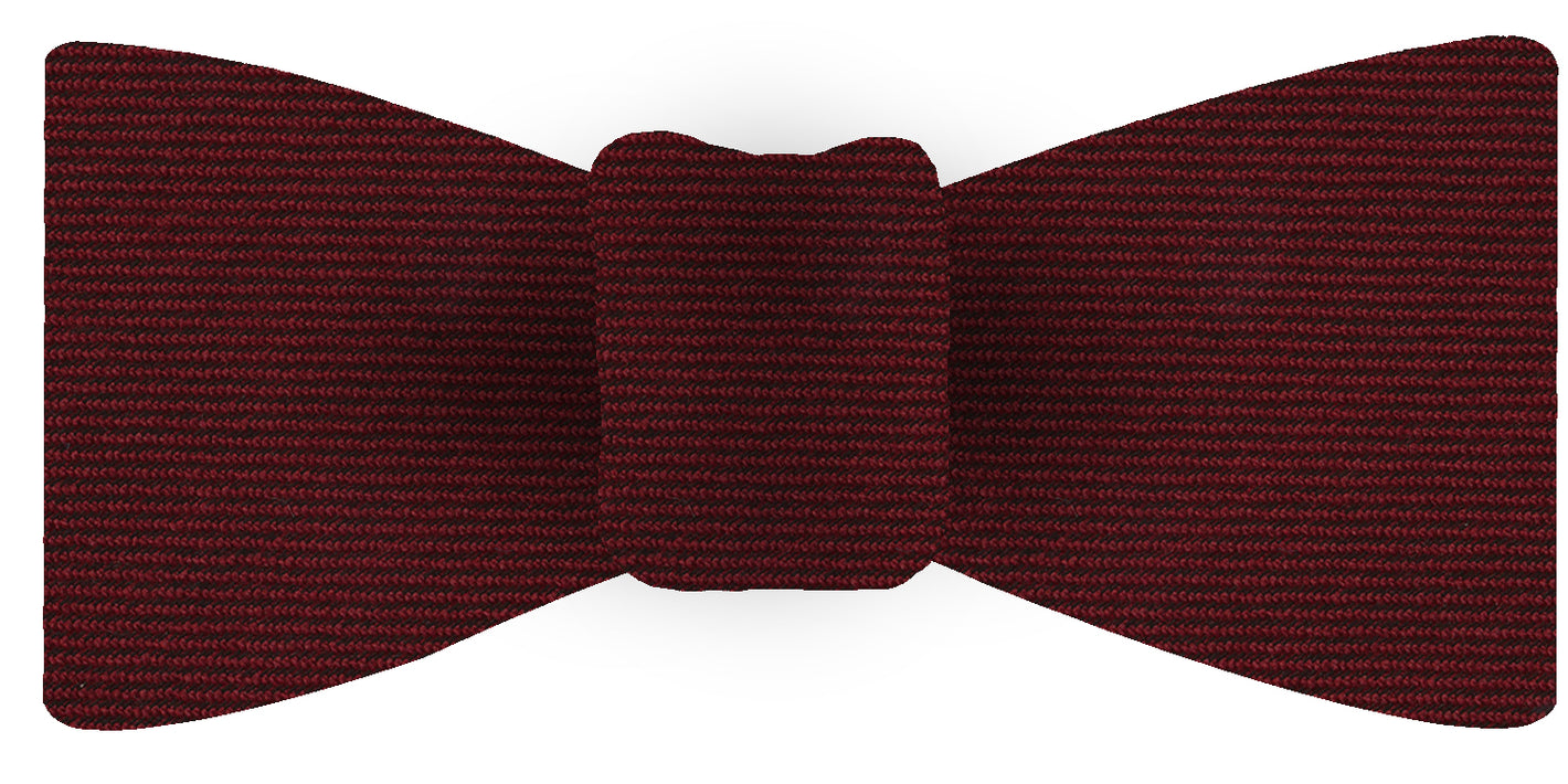 {[en]:Dark Red Wool/Silk Bow Tie