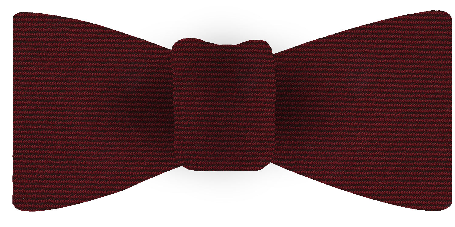 {[en]:Dark Red Wool/Silk Bow Tie