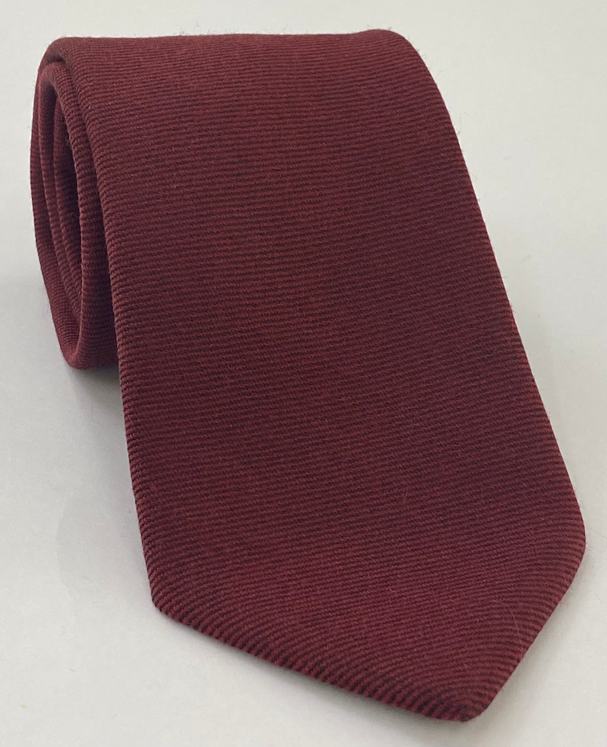 ダークレッド ウール/シルク ネクタイ GWST-2