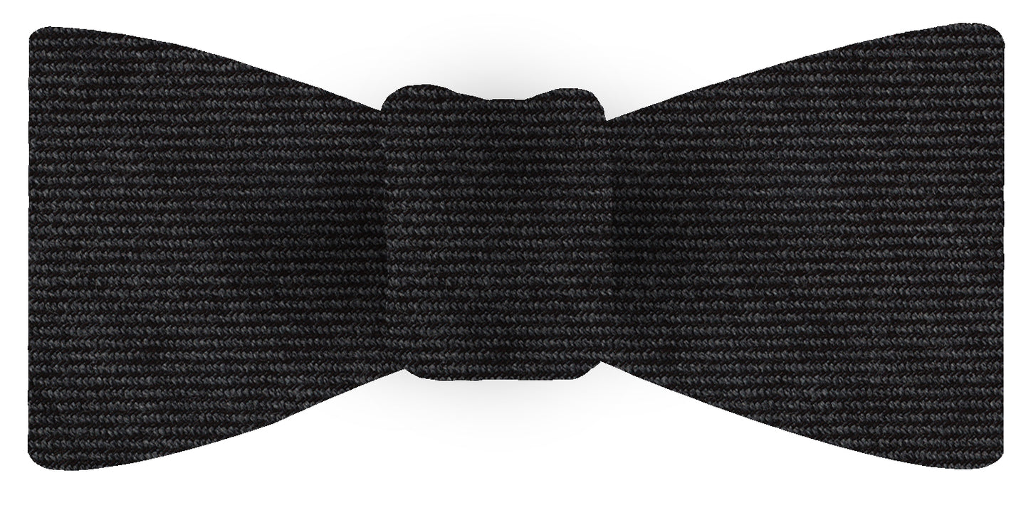 {[en]:Dark Charcoal Gray Wool/Silk Bow Tie
