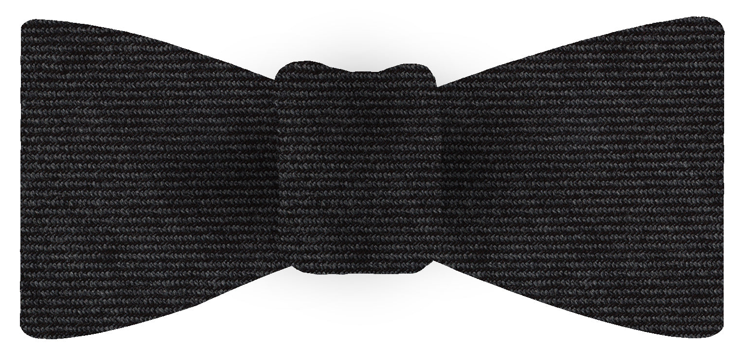 {[en]:Dark Charcoal Gray Wool/Silk Bow Tie
