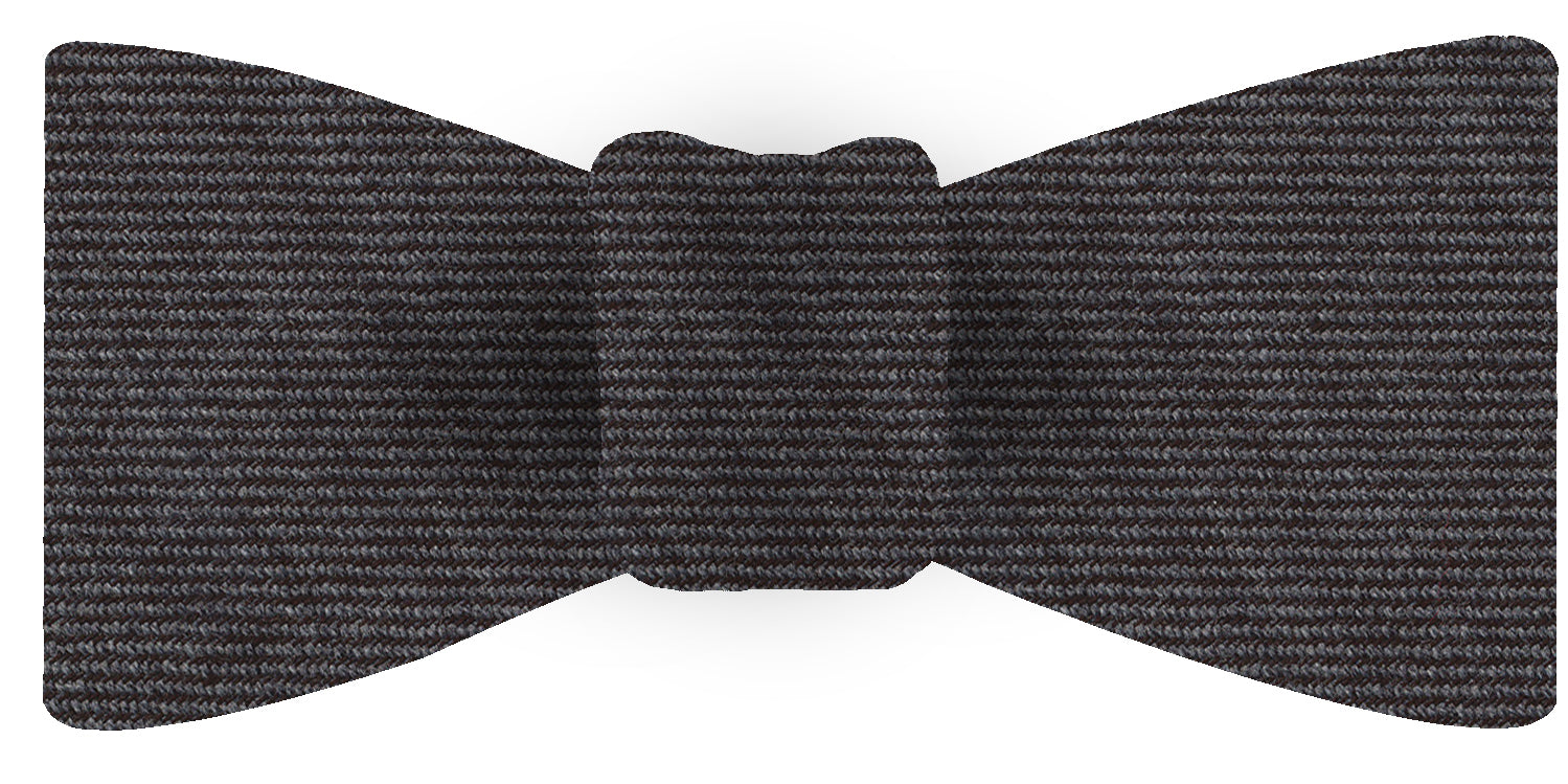 {[en]:Charcoal Gray Wool/Silk Bow Tie
