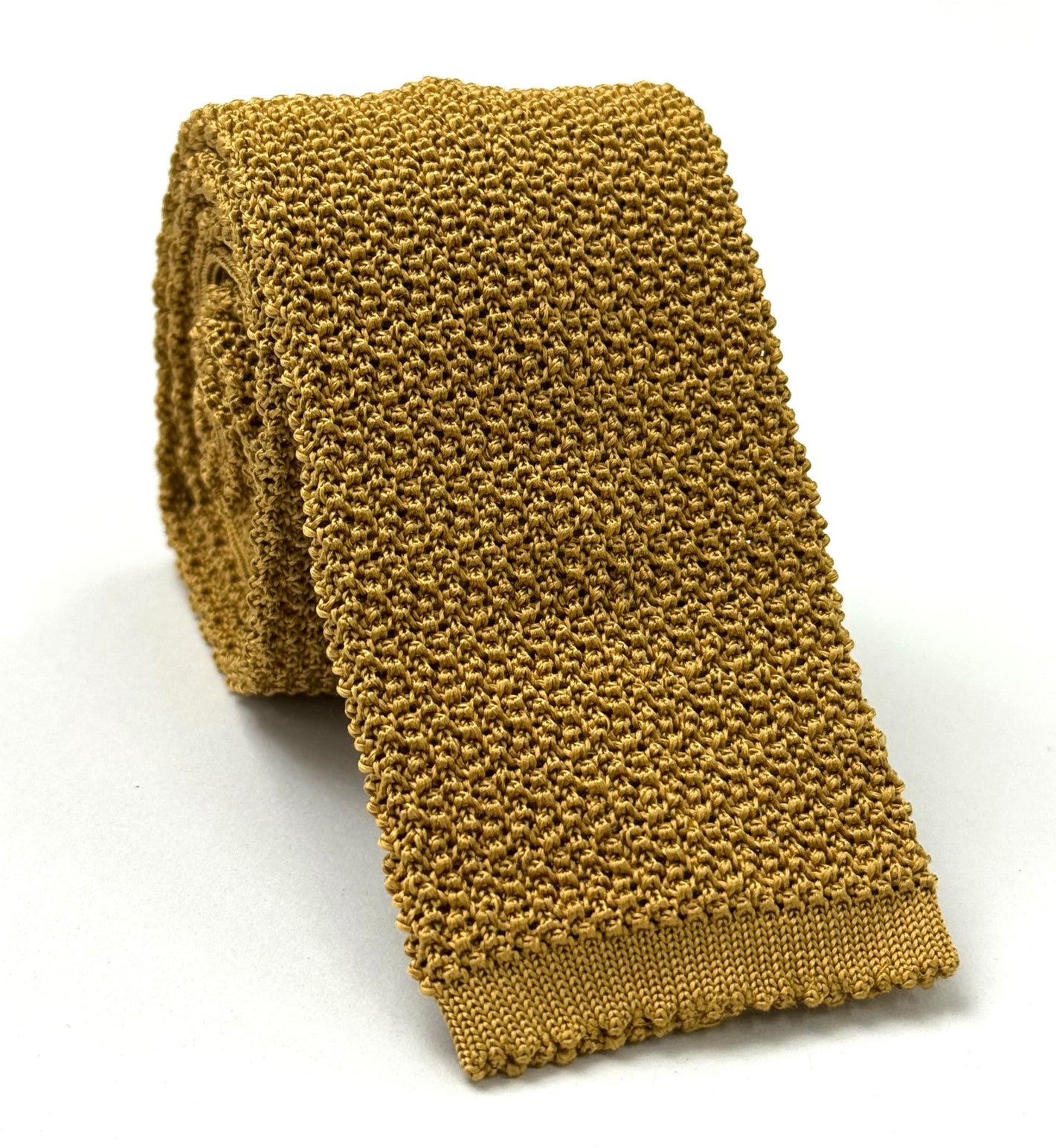 Gold Silk Knit Tie KT-13