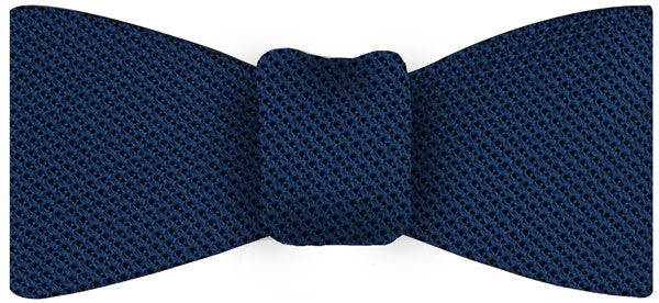 Dark Blue Grenadine Fina Silk Bow Tie #GFBT-13