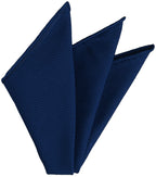 {[en]:Dark Blue Grenadine Fina Silk Pocket Square