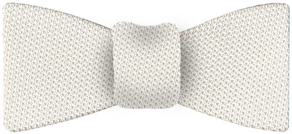 White Grenadine Fina Silk Bow Tie #GFBT-24