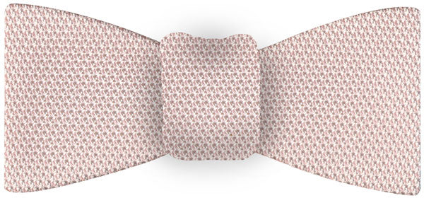 Pink/Silver Grenadine Fina Silk Bow Tie GFBT-25
