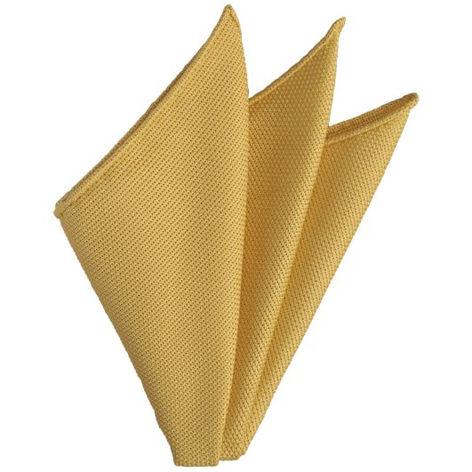 {[en]:Corn Yellow Grenadine Fina Silk Pocket Square